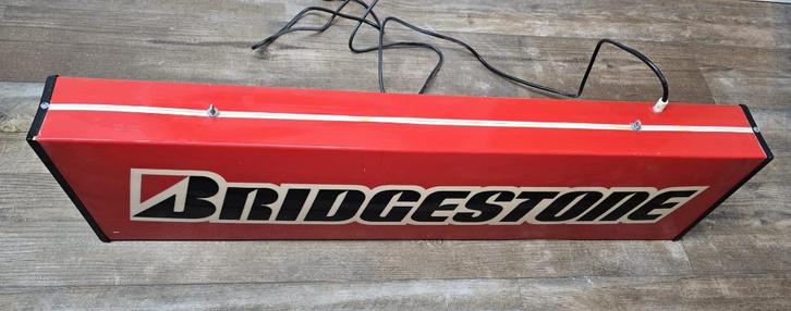 Bridgestone dubbelzijdige lichtbak, Verzamelen, Merken en Reclamevoorwerpen, Gebruikt, Lichtbak of (neon) lamp, Ophalen