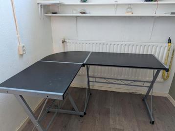 Hoekbureau Zwart 132x112x74