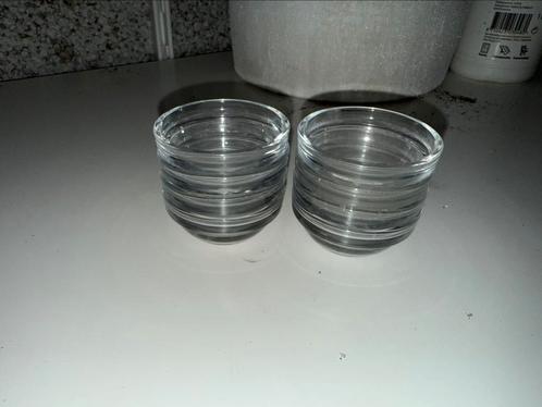 8 stuks glazen sausbakjes incl recept, Huis en Inrichting, Keuken | Potten en Pannen, Zo goed als nieuw, Overige typen, Glas, Ophalen of Verzenden