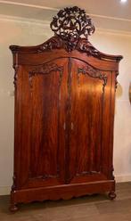 Antieke Kuifkast biedermeierkast 2 deurs kast mahonie kast, Antiek en Kunst, Antiek | Meubels | Kasten, Ophalen