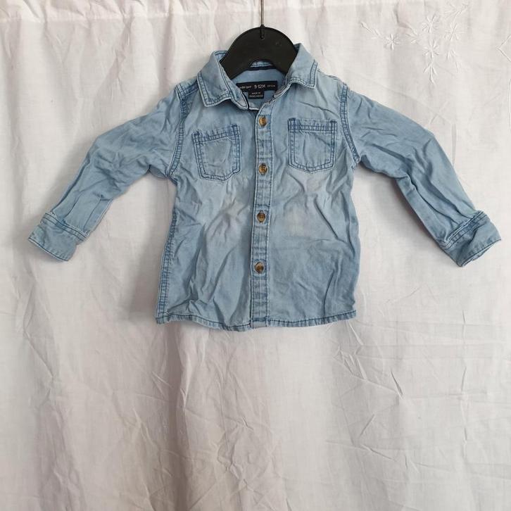 Stoer spijker overhemd. mt 80. Merk Baby Boy, Kinderen en Baby's, Babykleding | Maat 80, Zo goed als nieuw, Jongetje, Overhemdje of Bloesje