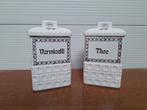 Vintage Keramische Voorraadpotten - Vermicelli & Thee, Antiek en Kunst, Ophalen of Verzenden