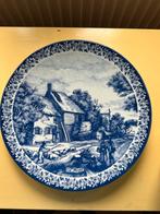 Delfts Blauw Wandbord - De Herfst, Ophalen of Verzenden