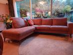 Hoekbank, cognackleur industrieel, Huis en Inrichting, Banken | Bankstellen, Ophalen, Hoekbank, 75 tot 100 cm, Zo goed als nieuw
