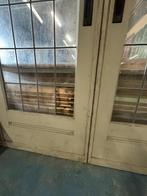 Set schuif / en-suite deuren met glas in lood 218x166cm., Ophalen