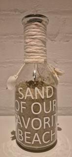 Glazen fles uit Zoutelande, Huis en Inrichting, Overige kleuren, Ophalen of Verzenden, Minder dan 50 cm, Glas