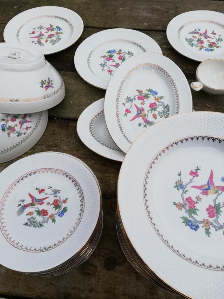 Enorm Frans servies Paradise l 'amandinoise, > 24 persoons, Huis en Inrichting, Keuken | Servies, Zo goed als nieuw, Compleet servies