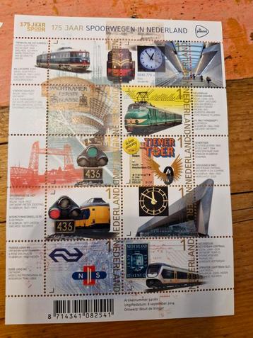 Postzegelvel 175 Jaar Spoorwegen 2014, postfris beschikbaar voor biedingen