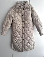 H&m dames quilted midi beige jas S, Verzenden, Zo goed als nieuw, Maat 36 (S), Beige
