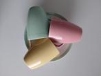 3 pastel koffiekopjes plus schotel Royal Sphinx Maastricht, Ophalen, Huis en Inrichting