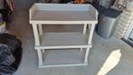 Grijs tafeltje, Huis en Inrichting, Tafels | Sidetables, 50 tot 100 cm, Ophalen of Verzenden, Zo goed als nieuw, 25 tot 50 cm