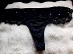 Hunkemoller Kanten String Maat M, Hunkemöller, Ophalen of Verzenden, Zwart, String