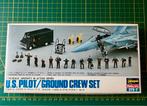 Hasegawa 1/72 U.S. Pilot / Ground Crew Set, Hobby en Vrije tijd, Modelbouw | Vliegtuigen en Helikopters, Ophalen of Verzenden