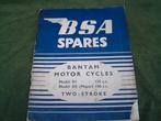 BSA Bantam D1 125cc D3 150cc 1954 motorcycle parts list, Ophalen of Verzenden, Overige merken