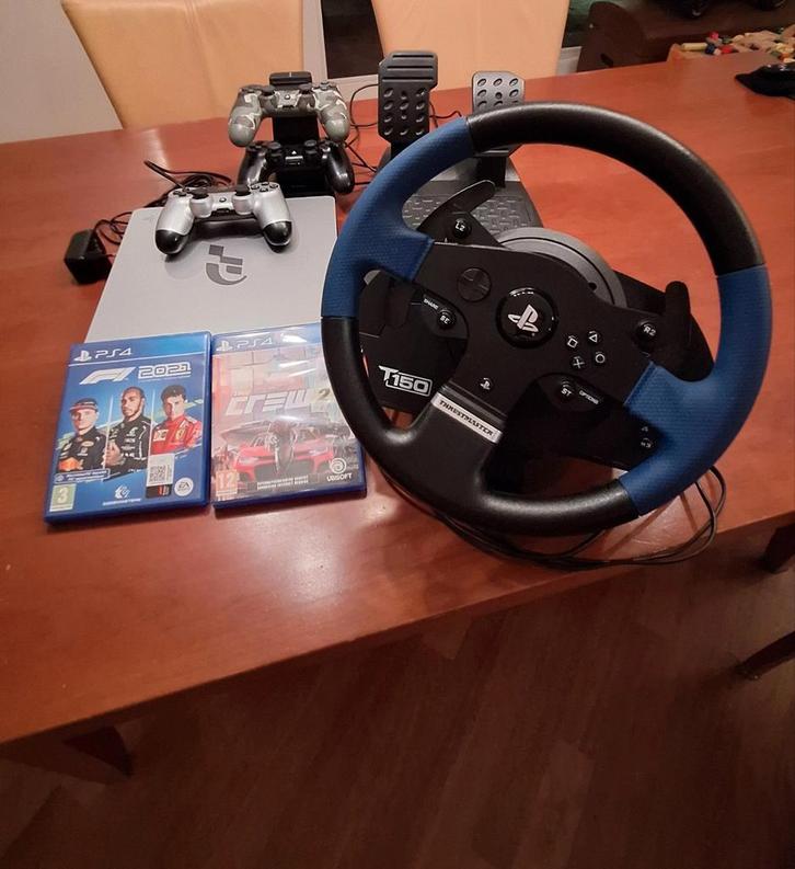 PS4 Slim 1TB GranTurismo met t150 Thrustmaster, Spelcomputers en Games, Spelcomputers | Sony PlayStation 4, Gebruikt, Slim, 1 TB