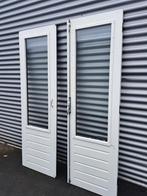 Hardhouten Dubbelen Tuindeur., Ophalen, Gebruikt, 120 cm of meer, Buitendeur