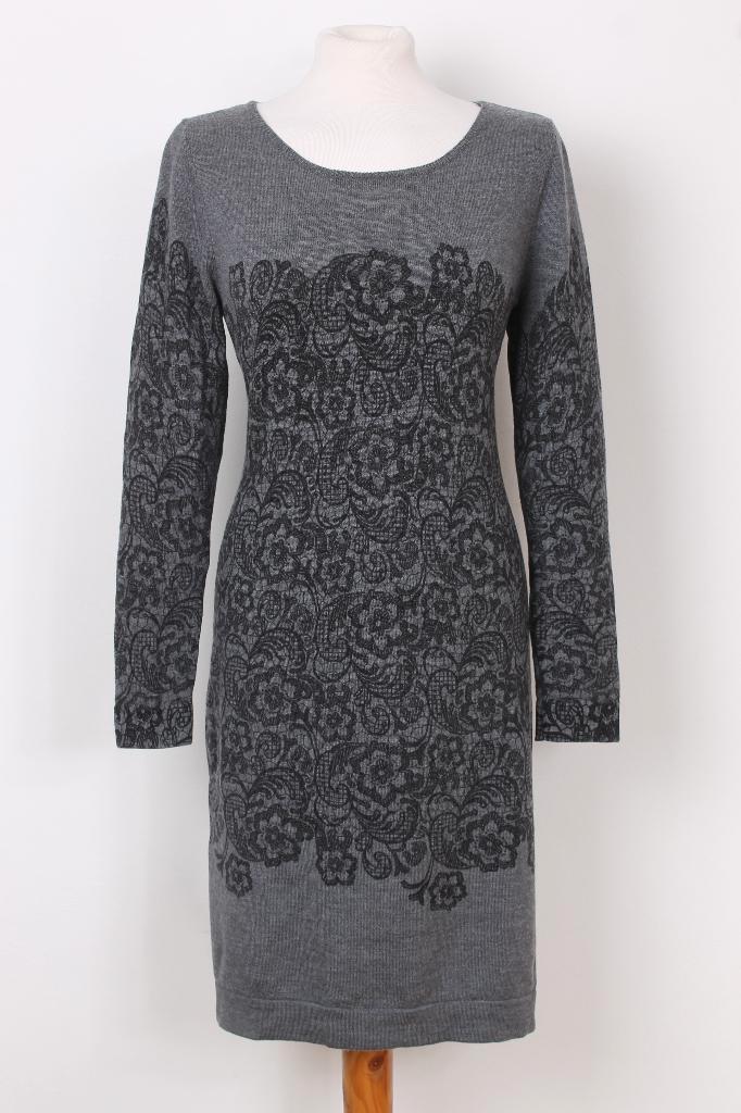 Wollen jurk CLAUDIA STRÄTER maat 42, Kleding | Dames, Jurken, Zo goed als nieuw, Maat 42/44 (L), Grijs, Boven de knie, Verzenden