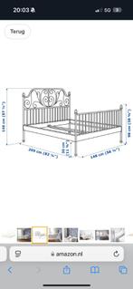 Bedframe Leirvik, Huis en Inrichting, Slaapkamer | Bedden, Ophalen, Gebruikt, Tweepersoons, 200 cm