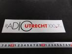 sticker Radio Utrecht 100.7 FM, Verzamelen, Stickers, Ophalen, Zo goed als nieuw, Bedrijf of Vereniging