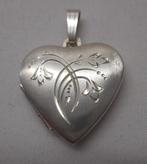 Zilveren Art Nouveau hart medallion hanger K&L nr.866, Sieraden, Tassen en Uiterlijk, Verzenden, Zo goed als nieuw, Hart, Zilver