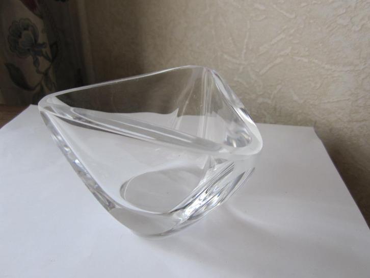 Crystal bowl Tricorne Val St Lambert Peter Muller Munk, Antiek en Kunst, Antiek | Glas en Kristal, Verzenden
