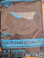 Tarp travel diamond schaduwdoek met stangen, Ophalen of Verzenden, Nieuw