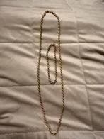 14KT Rope Ketting Combi Met Armband | 14 Karaat Rope Chain, Ophalen of Verzenden, Zo goed als nieuw, Goud