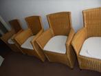 4x  prachtige  fauteuils, Huis en Inrichting, Riet of Rotan, Minder dan 75 cm, Zo goed als nieuw, 50 tot 75 cm