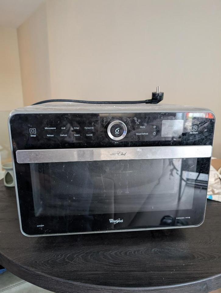 Whirlpool combi oven magnetron  (en stoomfunctie), Witgoed en Apparatuur, Ovens, Gebruikt, Vrijstaand, Oven met grill, Minder dan 45 cm
