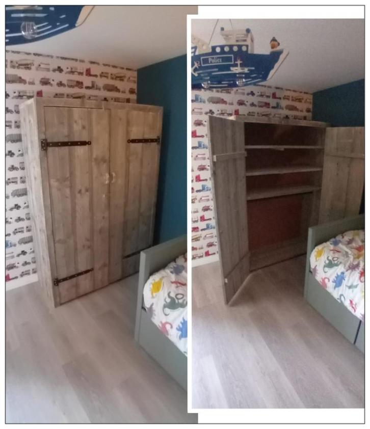 Kledingkast steigerhout. Op maat gemaakt. Div modellen NIEUW, Kinderen en Baby's, Kinderkamer | Commodes en Kasten, Nieuw, 105 cm of meer