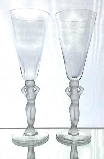 Bayel Bacchante kristal 2 champagne glazen beschikbaar voor biedingen