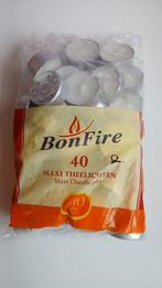 BonFire 40 Maxi Theelichten, Huis en Inrichting, Woonaccessoires | Kandelaars en Kaarsen, Ophalen, Overige materialen, Wit, Nieuw