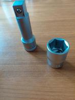 Dopsleutel mat 19 mm en verlengstuk., Auto diversen, Autogereedschap, Ophalen of Verzenden, Zo goed als nieuw