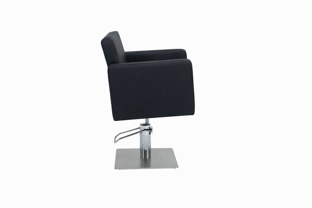 Zwarte Kapperstoel met voetpomp, Huis en Inrichting, Stoelen, Ophalen, Zwart, Nieuw, Metaal