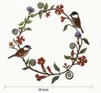 Krans bloemen met vogeltjes metaal, Huis en Inrichting, Woonaccessoires | Kransen, Nieuw, Ophalen of Verzenden
