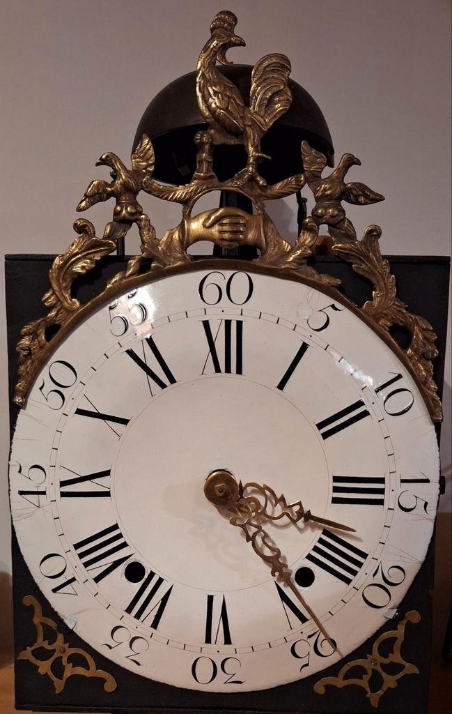 Comtoise klok haan met schotelplaat., Antiek en Kunst, Antiek | Klokken, Ophalen