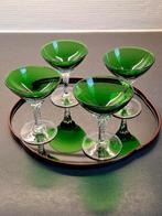 Smaragdgroene Likeurglaasjes - Set van 4, Ophalen of Verzenden