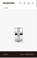 Pandora Sparkling Row Clip Charm, Pandora, Nieuw, Ophalen of Verzenden, 1 bedel