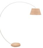 riviera maison rattan lumira vloerlamp met rieten kap, Ophalen of Verzenden, Nieuw, Minder dan 100 cm