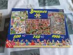 Jan van haasteren 3 puzzels, Ophalen of Verzenden, 500 t/m 1500 stukjes, Zo goed als nieuw