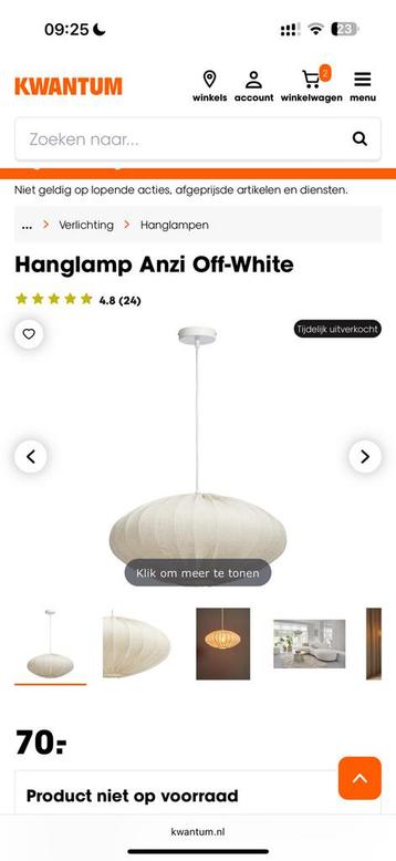 Kwantum hanglamp anzi-off white japandi