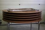 Sterke ronde eettafels metaal melamine klaptafel Ø170 tafel, Ophalen, Gebruikt, 150 tot 200 cm, Rond