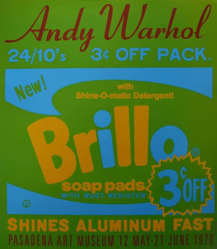 Andy Warhol: Poster - Brillo - Pasadena Museum of Art, Antiek en Kunst, Kunst | Litho's en Zeefdrukken, Ophalen of Verzenden