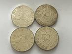 4 x 50 gulden munten.1987, Setje, Koningin Beatrix, Zilver, Ophalen of Verzenden