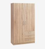 Kast 96x176, Ophalen, Met hangruimte, Eikenhout, 50 tot 100 cm