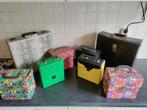 2 Vintage Platenkoffers voor LP's, Ophalen of Verzenden, Gebruikt, Overige formaten, Overige typen