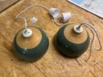 Groene hanglampen, Huis en Inrichting, Lampen | Wandlampen, Ophalen, Zo goed als nieuw