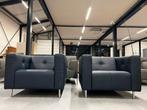 (1) Nieuw Gelderland 6111 Fauteuil blauw leer Design stoel, Huis en Inrichting, Fauteuils, Nieuw, Ophalen of Verzenden, Gelderland