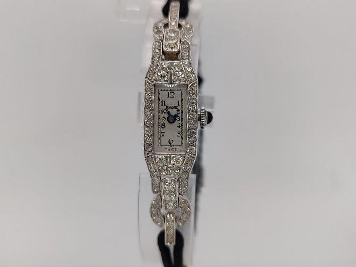 Antiek art deco horloge 1920, Antiek en Kunst, Antiek | Goud en Zilver, Zilver, Ophalen of Verzenden