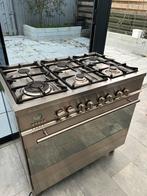 Gasfornuis 90 cm Grijs, Witgoed en Apparatuur, Fornuizen, 60 cm of meer, Ophalen of Verzenden, Zo goed als nieuw, Gas